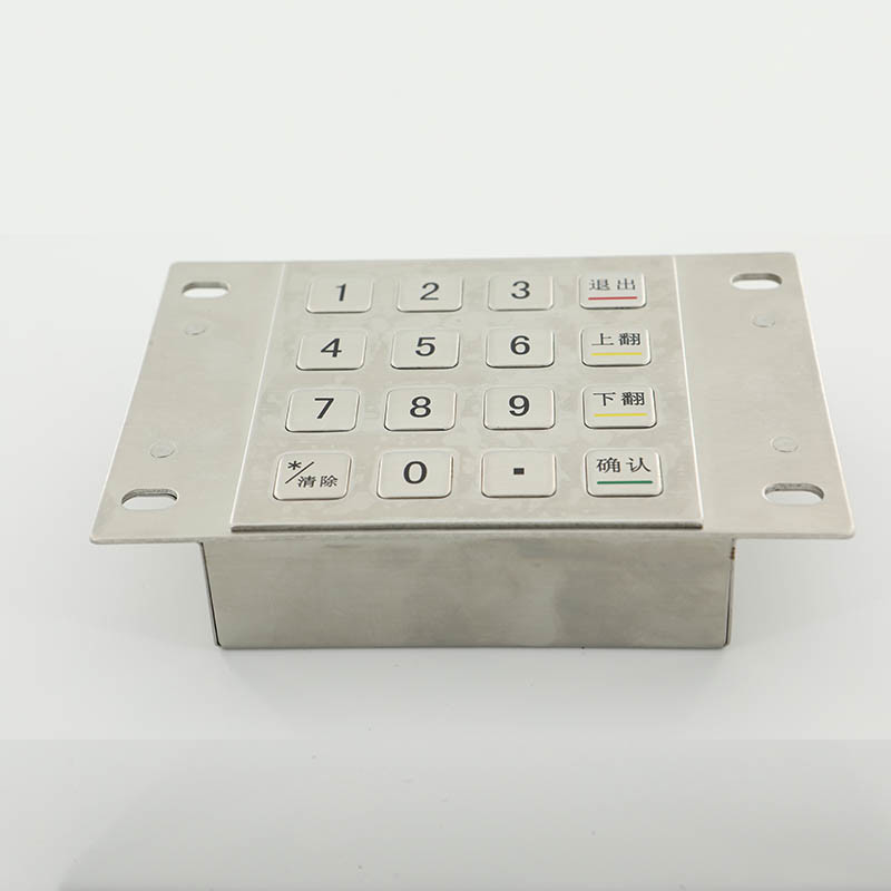 IP65 imperméabilisent l'acier inoxydable du clavier 304 de goupille d'atmosphère pour des clés du PPE 16 de kiosque de paiement