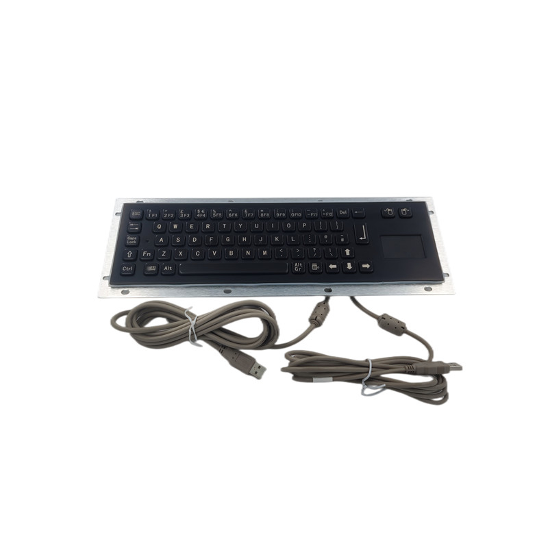 Clavier imperméable d'acier inoxydable de kiosque de service d'individu avec la couleur de noir de Touchpad