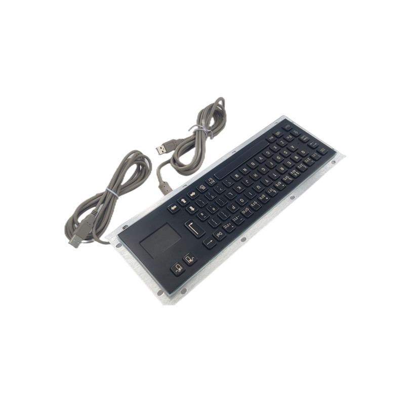 Clavier imperméable d'acier inoxydable de kiosque de service d'individu avec la couleur de noir de Touchpad