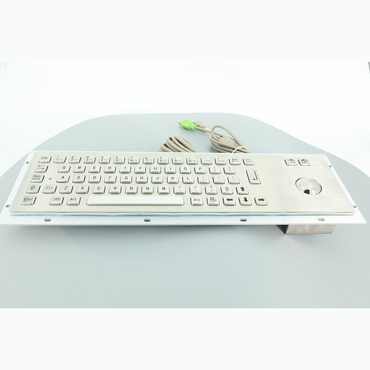Clavier industriel en métal d'acier inoxydable du kiosque 304 de l'information avec le port USB de boule de commande
