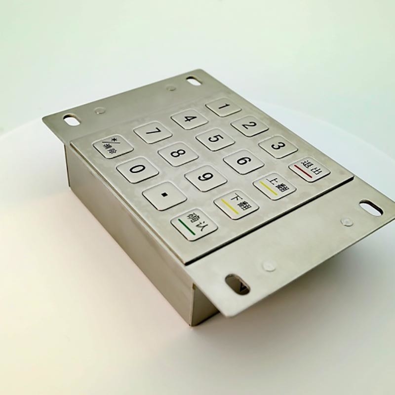 L'acier inoxydable imperméable IP65 a chiffré PPE Pin Pad en métal 16 clés pour le kiosque de paiement