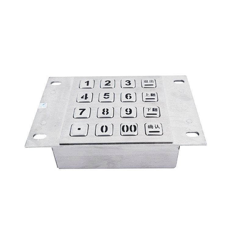 4x4 16 touches 304 acier inoxydable clavier numérique métallique avec rétroéclairage