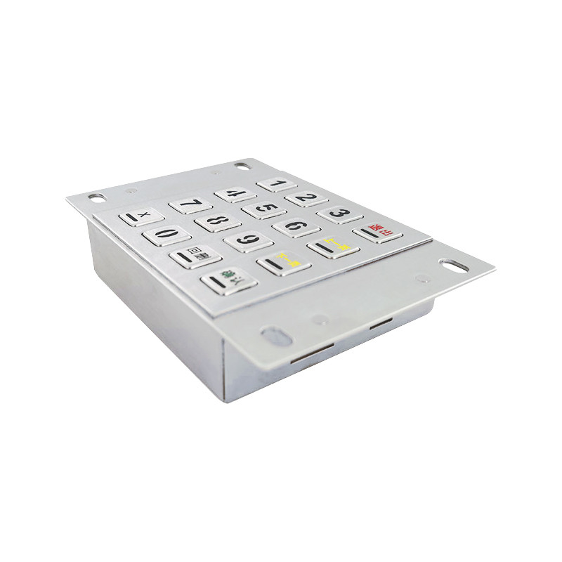 4x4 16 touches 304 acier inoxydable clavier numérique métallique avec rétroéclairage