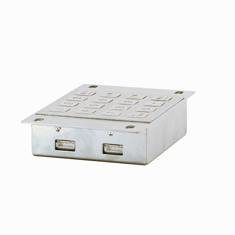 Appareil ATM en acier inoxydable 304 Pin Pad Kiosque de paiement IP65 Clavier métallique crypté avec 16 touches