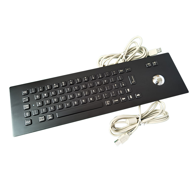 Clavier en acier inoxydable imperméable à l' eau IP65 noir avec 67 touches