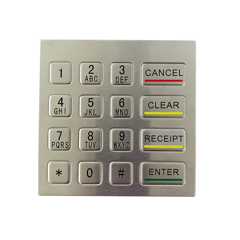 Clavier métallique numérique à 16 touches en acier inoxydable avec connexion câblée USB