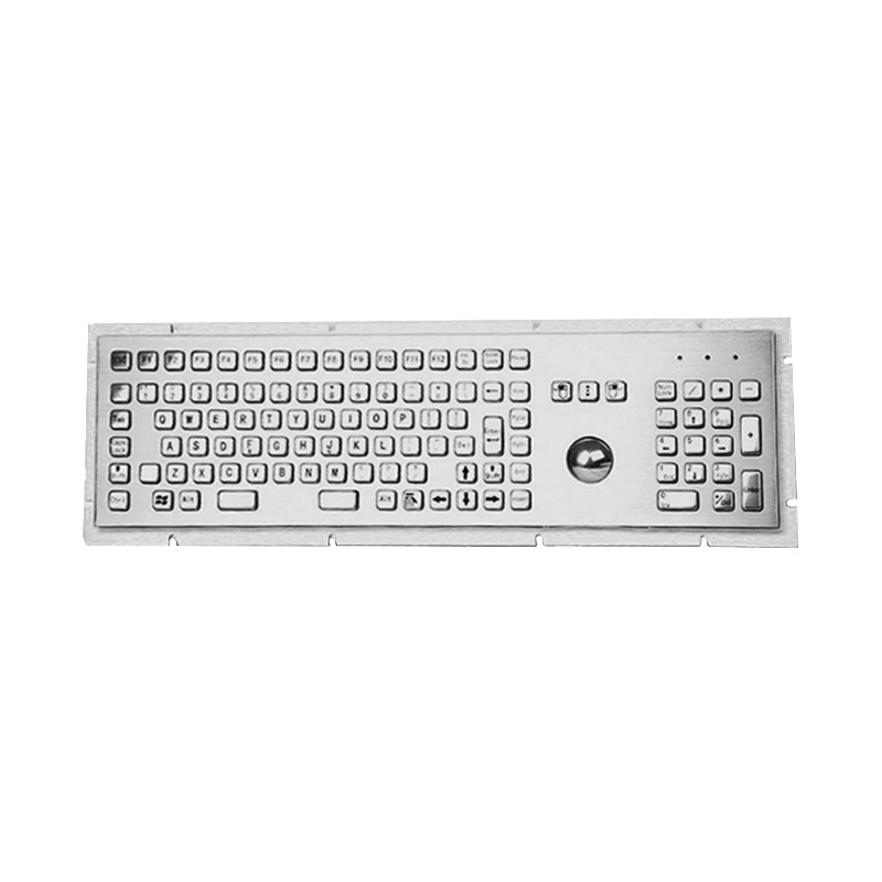 Kiosque en libre-service IP65 clavier métallique en acier inoxydable étanche à l'eau avec trackball de 38 mm et clavier numérique