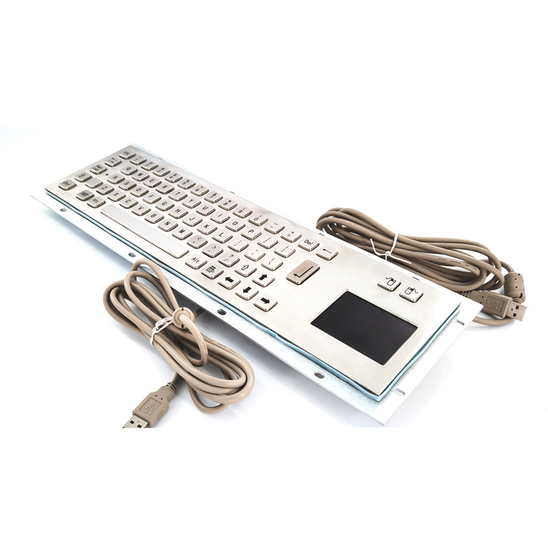 Clavier métallique industriel en acier inoxydable IP65 à l'épreuve de la poussière avec pavé tactile pour une machine de kiosque en libre-service