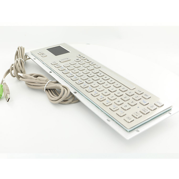 Clavier métallique industriel en acier inoxydable IP65 à l'épreuve de la poussière avec pavé tactile pour une machine de kiosque en libre-service