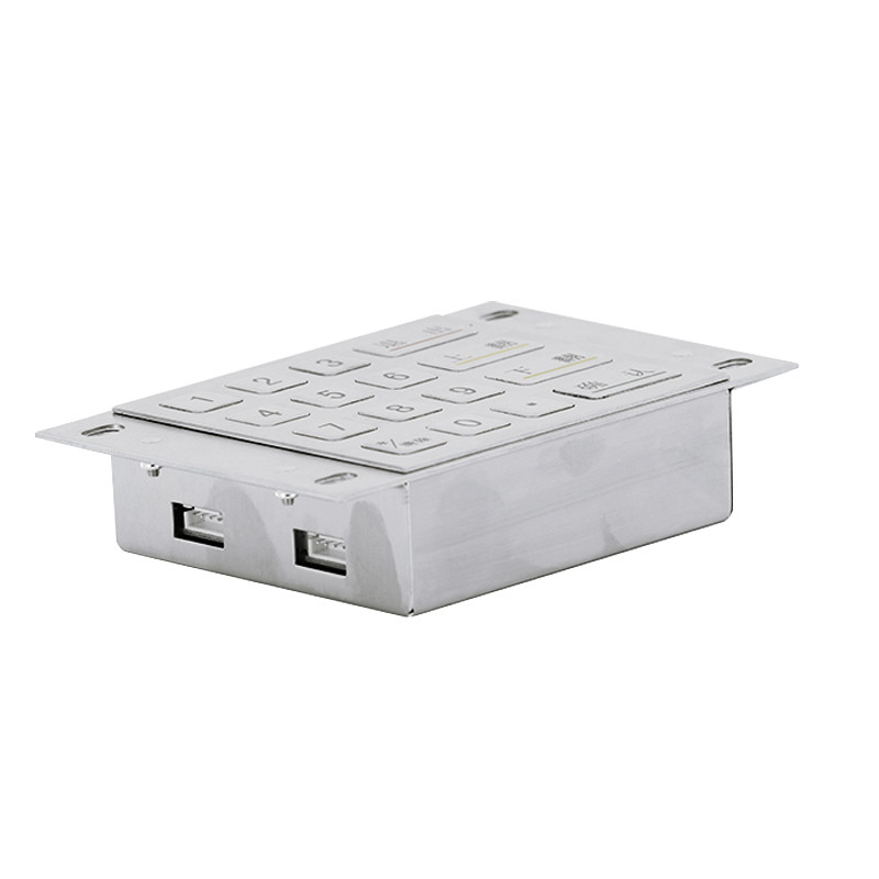 DES 3DES chiffrement 4x4 en acier inoxydable métal chiffré EPP pin pad pour le kiosque de paiement