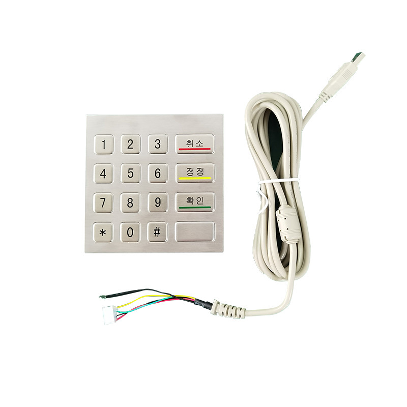 4x4 étanche IP65 en acier inoxydable clavier numérique métallique