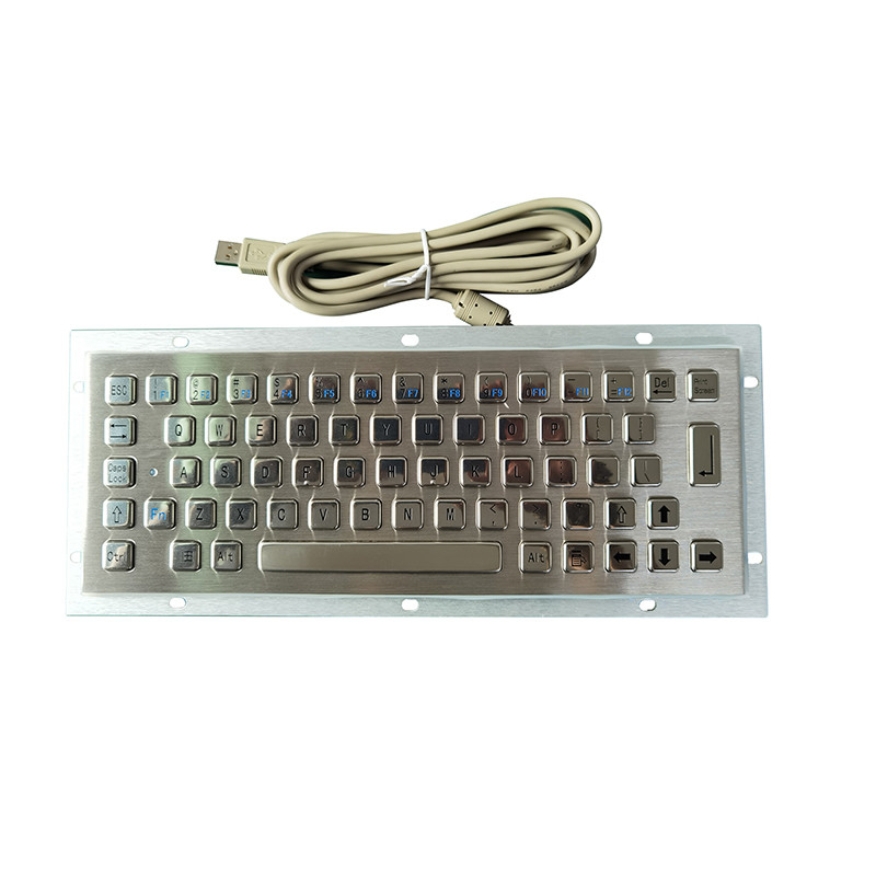 65 touches Protecteur contre la poussière IP65 Clavier de qualité médicale Clavier métallique en acier inoxydable avec interface USB
