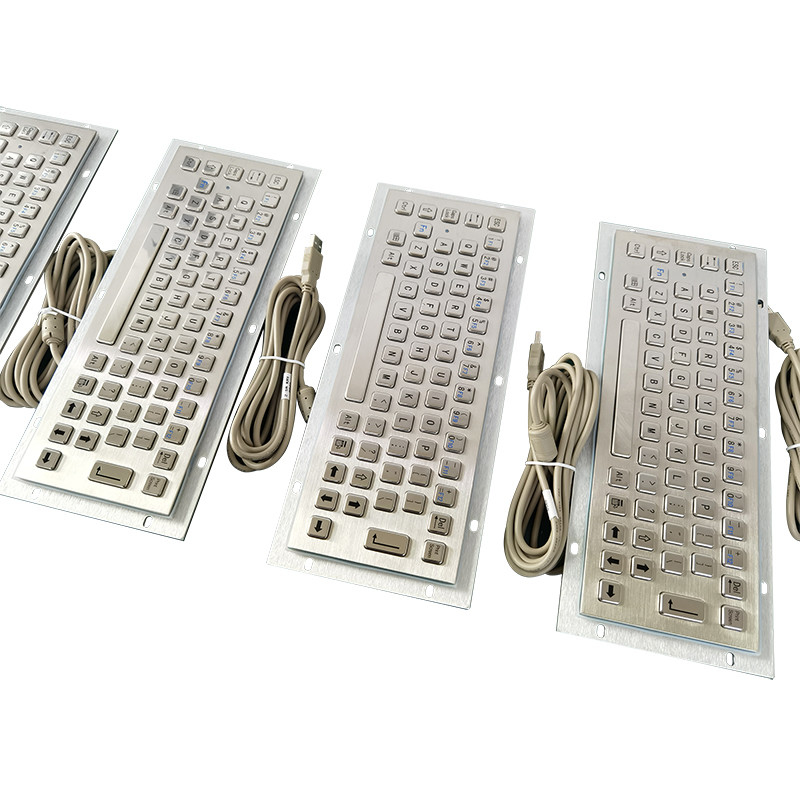 65 touches Protecteur contre la poussière IP65 Clavier de qualité médicale Clavier métallique en acier inoxydable avec interface USB