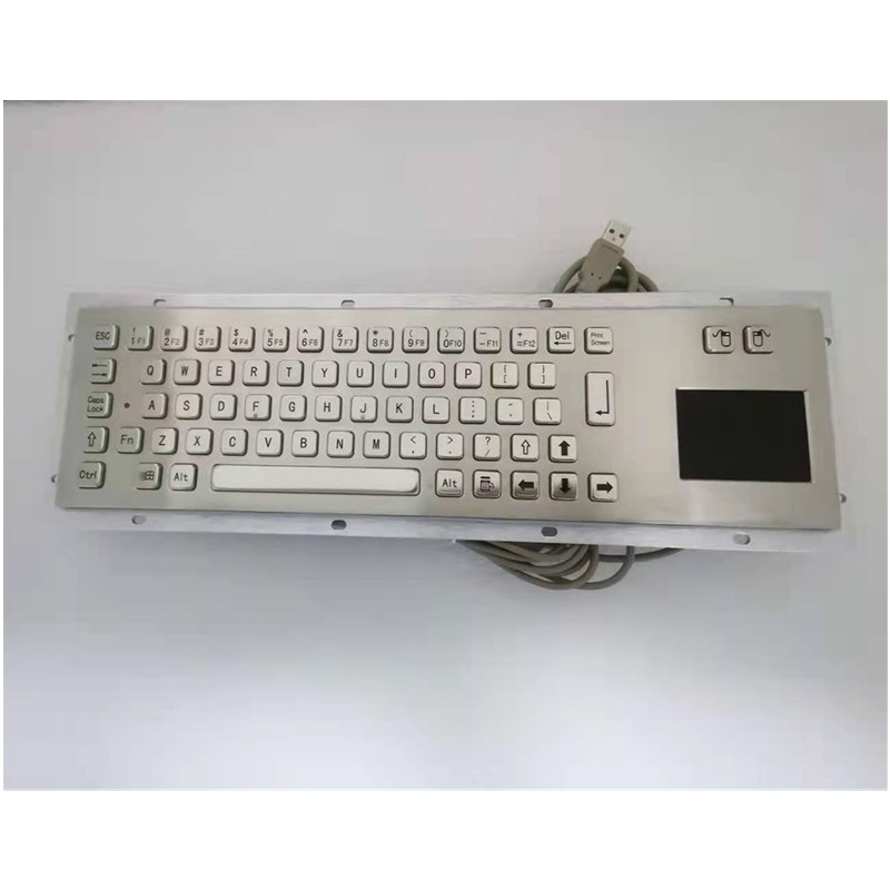 Clavier métallique industriel en acier inoxydable IP65 antipoussière avec pavé tactile pour une machine de kiosque en libre-service