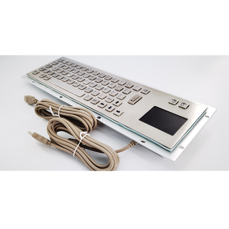 Clavier métallique industriel en acier inoxydable IP65 antipoussière avec pavé tactile pour une machine de kiosque en libre-service