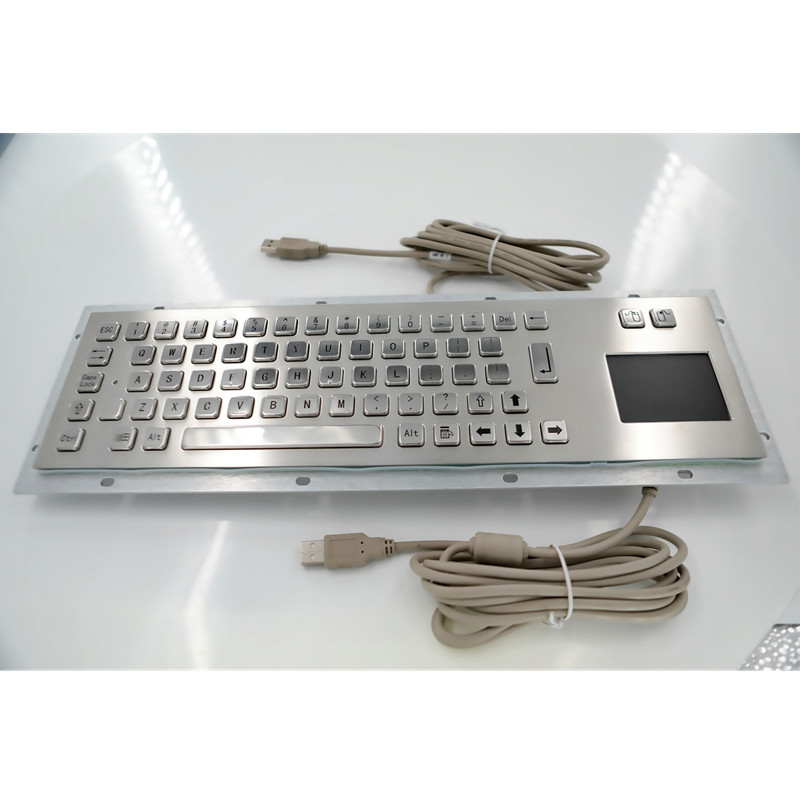 Clavier métallique industriel en acier inoxydable IP65 antipoussière avec pavé tactile pour une machine de kiosque en libre-service