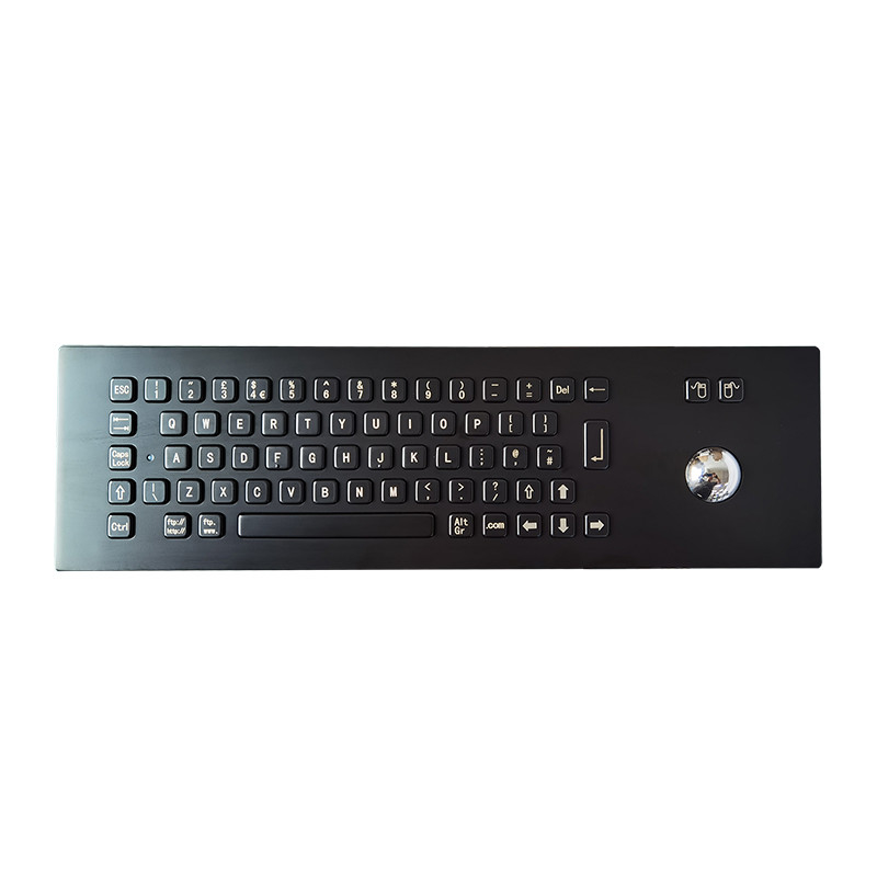 Panneau de kiosque de libre-service Montage clavier métallique en acier inoxydable noir avec mise en page personnalisable et interface USB