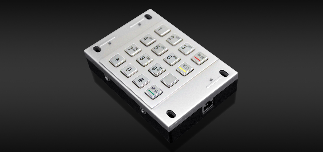 RoHS FCC 87,5 x 91,5 mm 1,2 kg ATM Pin Pad Banque Clavier de machine