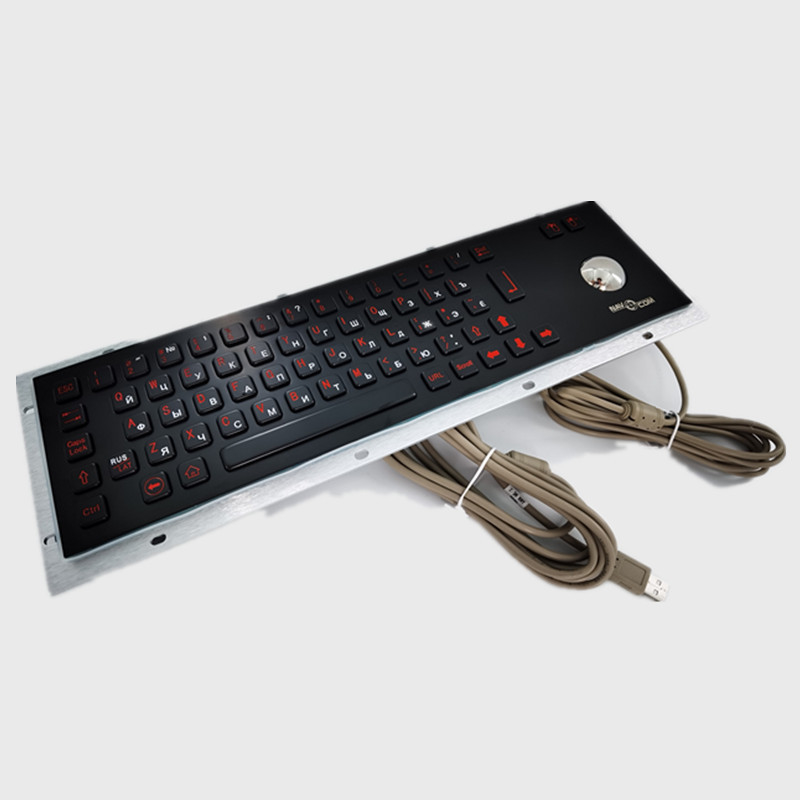Clavier noir d'acier inoxydable du kiosque IP65 IK07 de service d'individu de couleur avec la boule de commande
